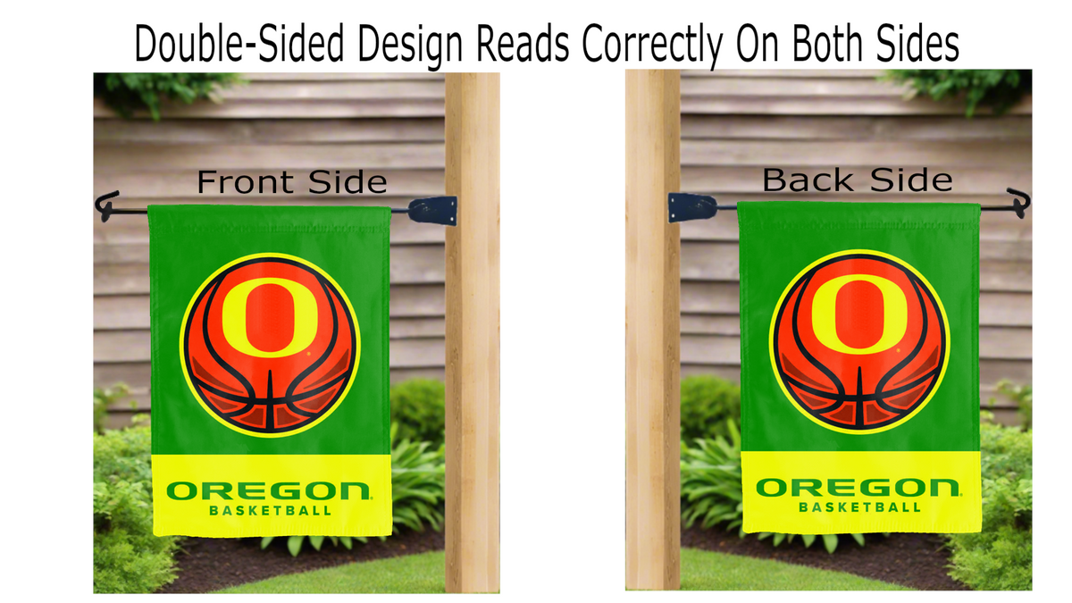 University of Oregon Basketball Double Sided Garden Flag