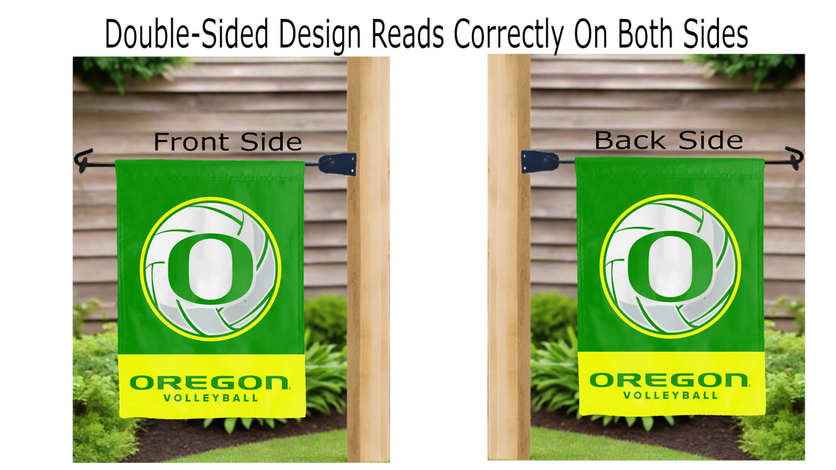 University of Oregon Volleyball Double Sided Garden Flag