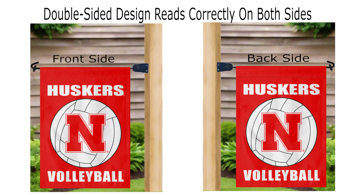 University of Nebraska - Volleyball Double Sided Garden Flag