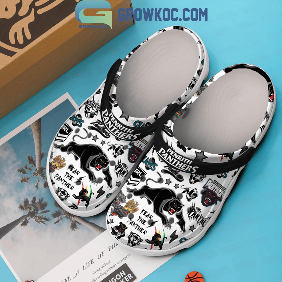 Penrith Panthers Rugby Fear The Panther Crocs Clogs