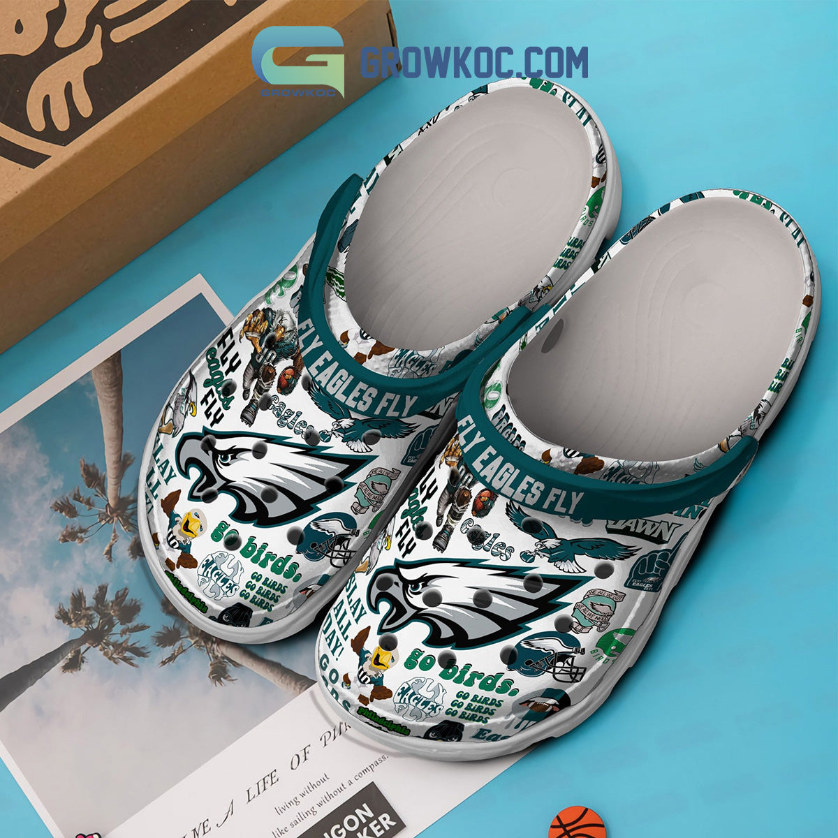 Philadelphia Eagles Fly Eagles Fly Go Birds Clogs Crocs