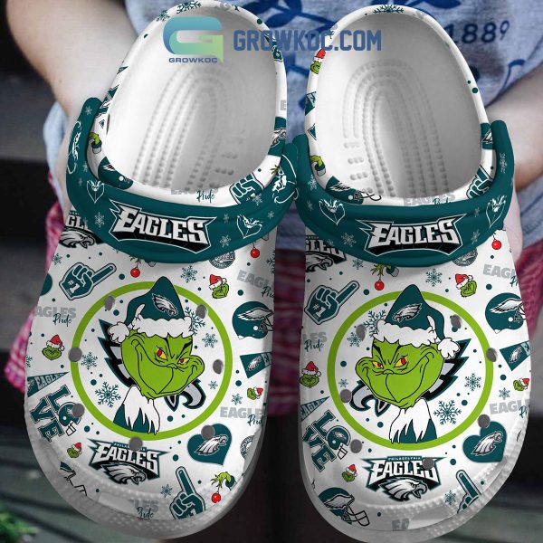 Philadelphia Eagles Grinch Christmas Clogs Crocs