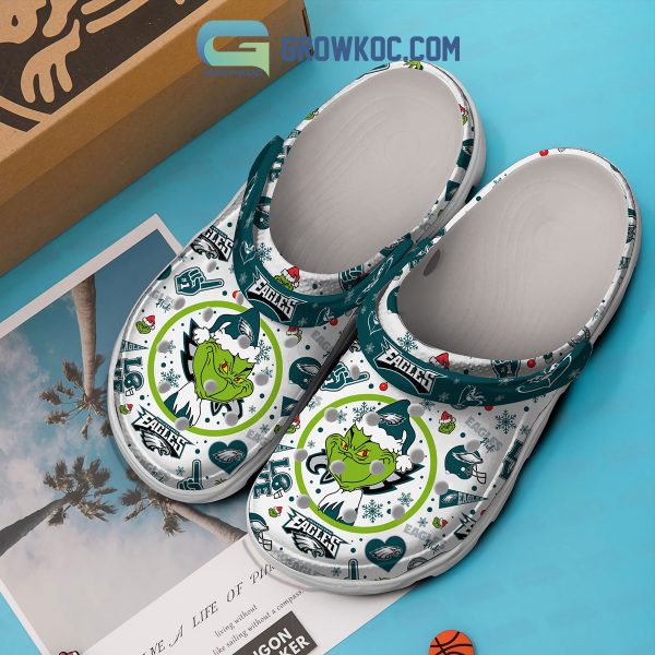 Philadelphia Eagles Grinch Christmas Clogs Crocs