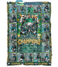 Philadelphia Eagles Super Bowl Champions 2025 Fleece Blanket Quilt