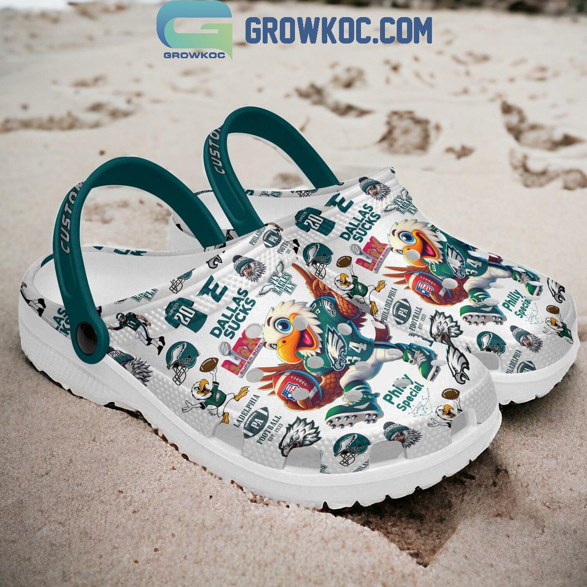 Philadelphia Eagles Super Bowl LIX Fly Eagles Fly Clogs Crocs