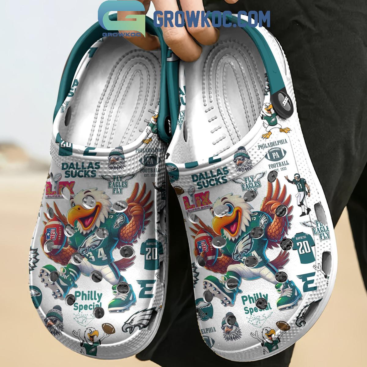 Philadelphia Eagles Super Bowl LIX Fly Eagles Fly Clogs Crocs