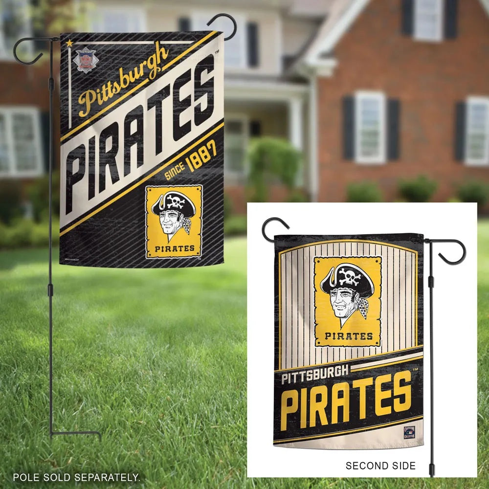 Pittsburgh Pirates Pinstripe 2 Sided Garden Flag
