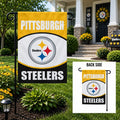 Pittsburgh Steelers 2 Sided Logo Garden Flag