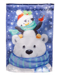 Polar Bear And Friends Winter Banner 2 Sided