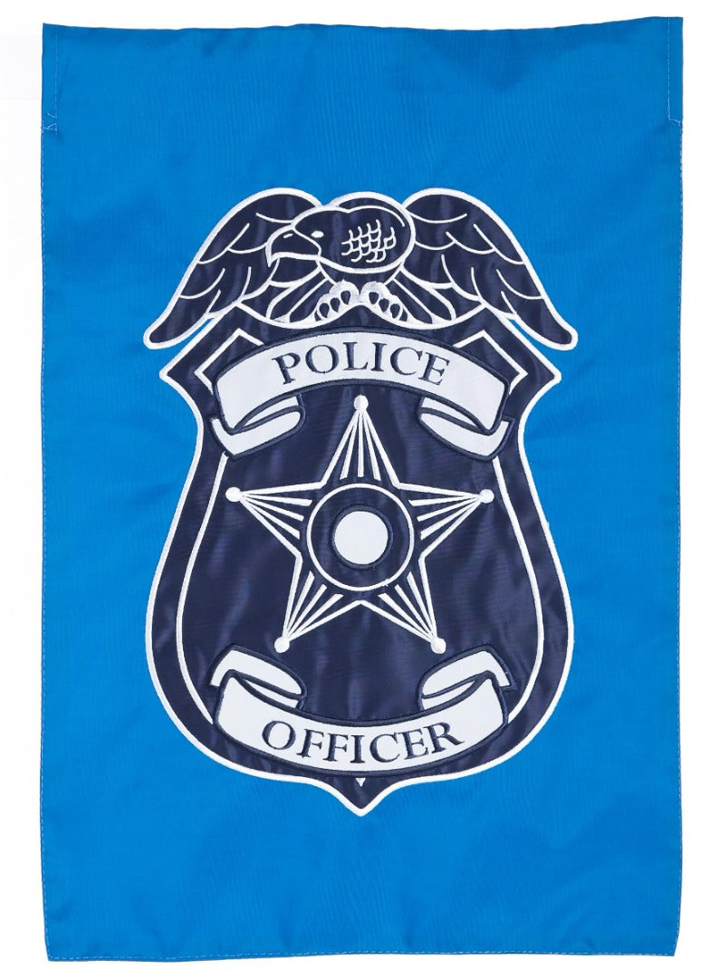Police Officer 2 Sided Garden Flag