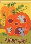 Pumpkin Critters Flag 2 Sided Welcome House Banner