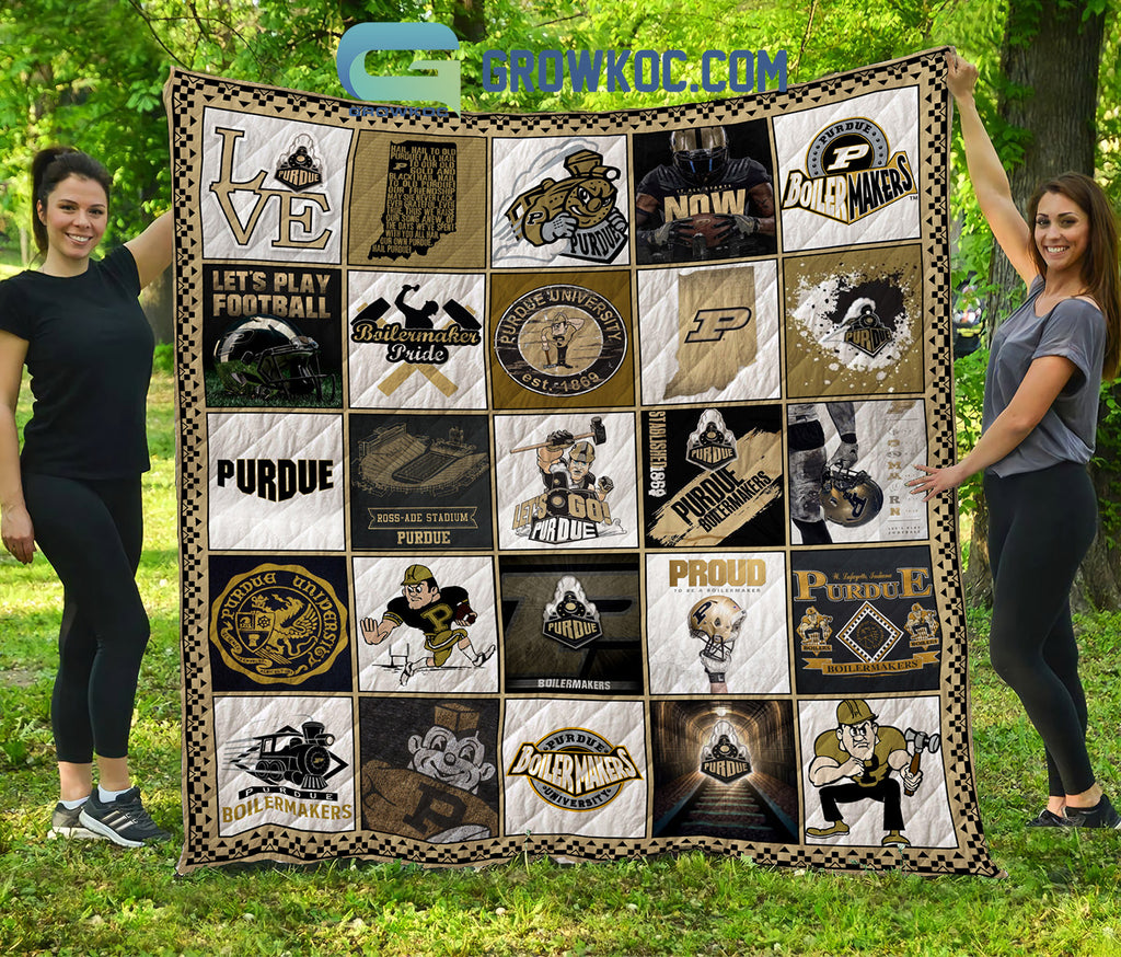 Purdue Boilermakers NCAA Collection Design Fleece Blanket Quilt