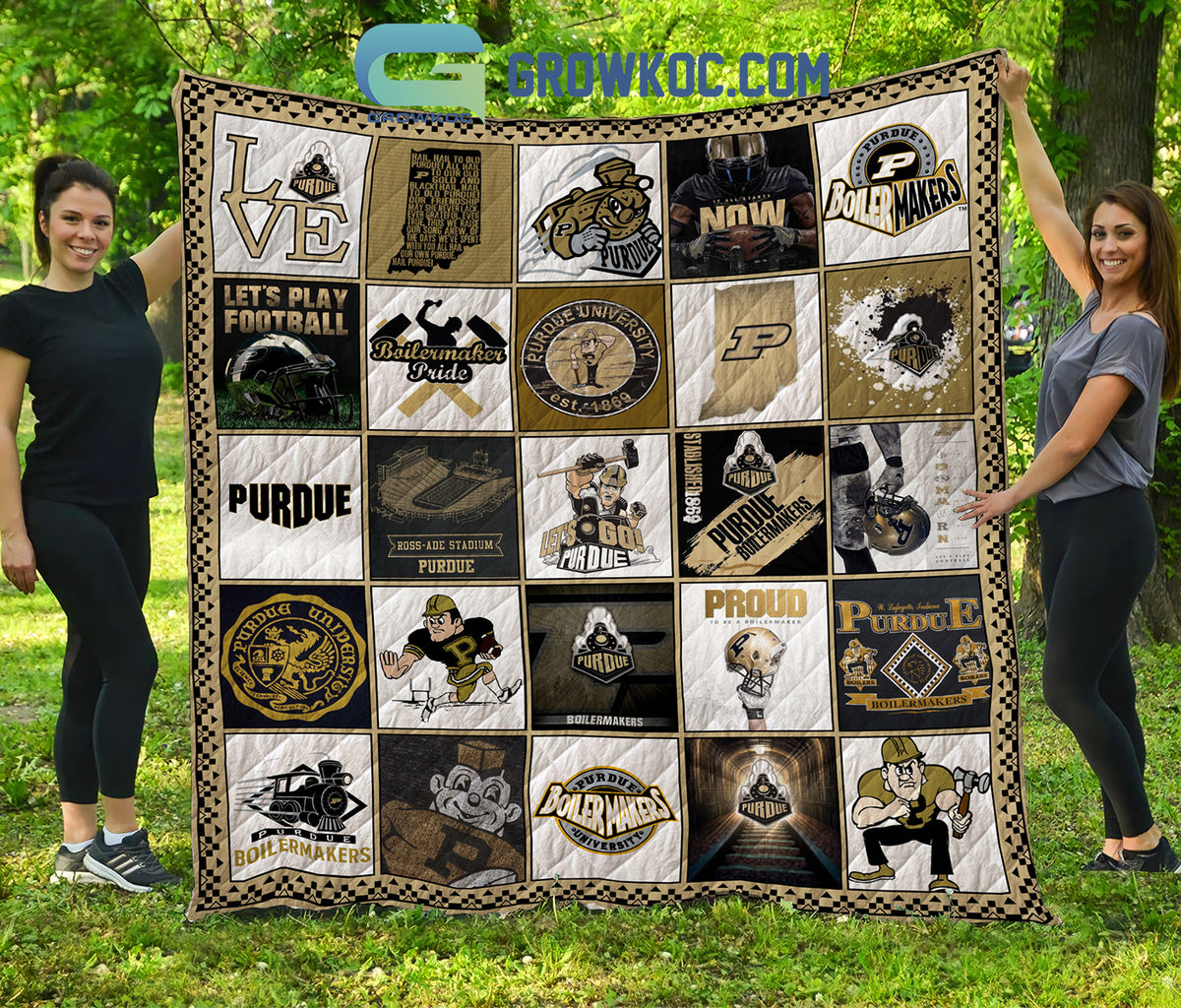 Purdue Boilermakers NCAA Collection Design Fleece Blanket Quilt