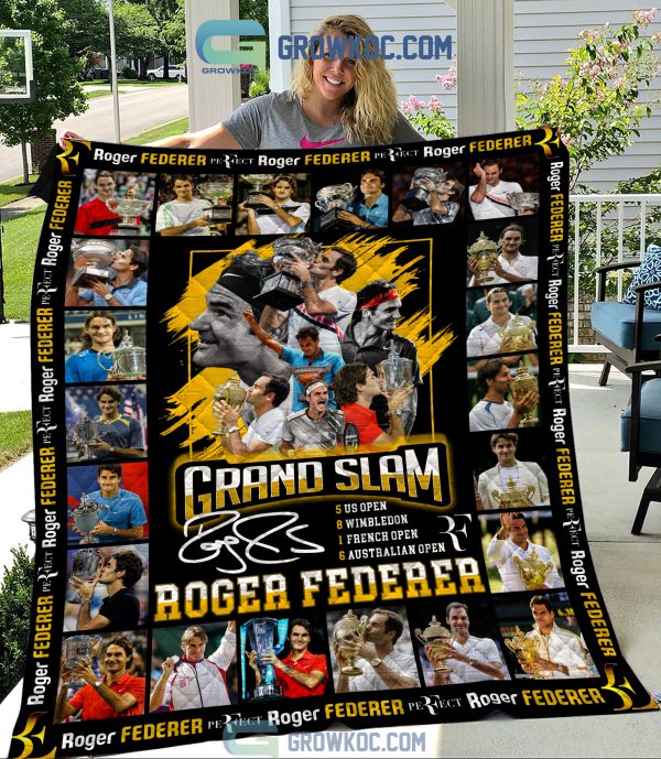 Roger Federer 20 Grand Slam Legend Fleece Blanket Quilt