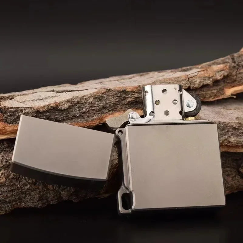 EDC Titanium Alloy Square Box Large Hinge Thick Shell Windproof Gift Hiking Handle Outdoor Camping Portable Tools