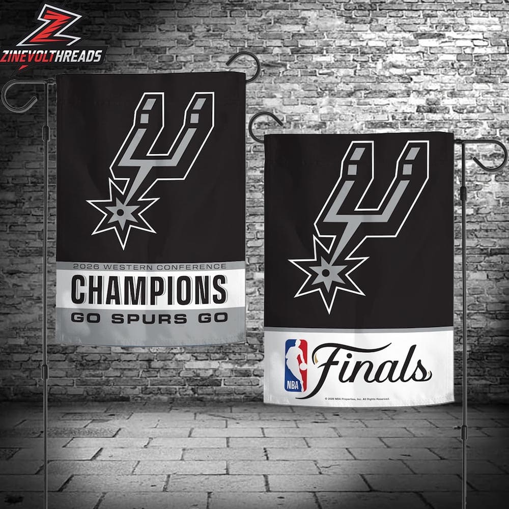 San Antonio Spurs 2026 NBA Western Conference Champions Double-Sided Garden House Flag