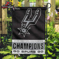 San Antonio Spurs 2026 NBA Western Conference Champions Go Spurs Go Vertical Double Sided Garden House Flag