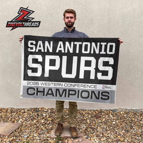 San Antonio Spurs NBA 2026 Western Conference Champions Double-Sided Garden House Flag