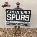 San Antonio Spurs NBA 2026 Western Conference Champions Double-Sided Garden House Flag