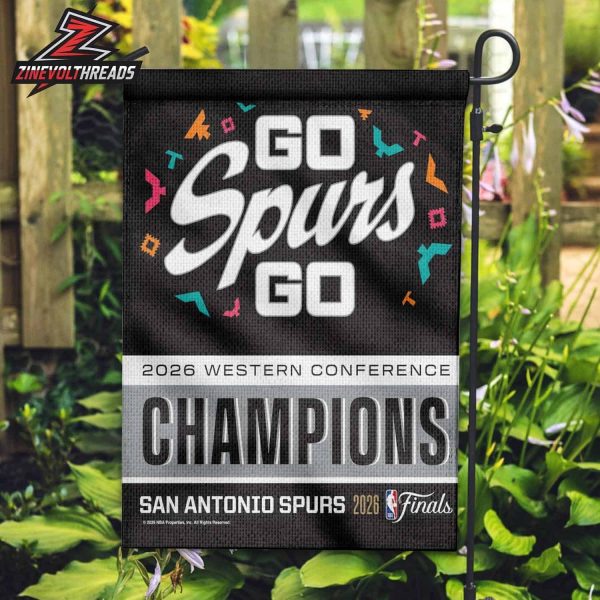 San Antonio Spurs NBA Western Conference Champions Season 2025-26 Double-Sided Garden House Flag