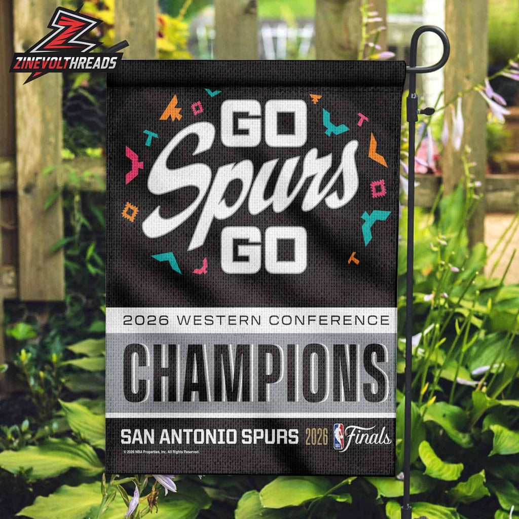 San Antonio Spurs NBA Western Conference Champions Season 2025-26 Double-Sided Garden House Flag