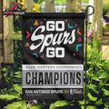 San Antonio Spurs NBA Western Conference Champions Season 2025-26 Double-Sided Garden House Flag