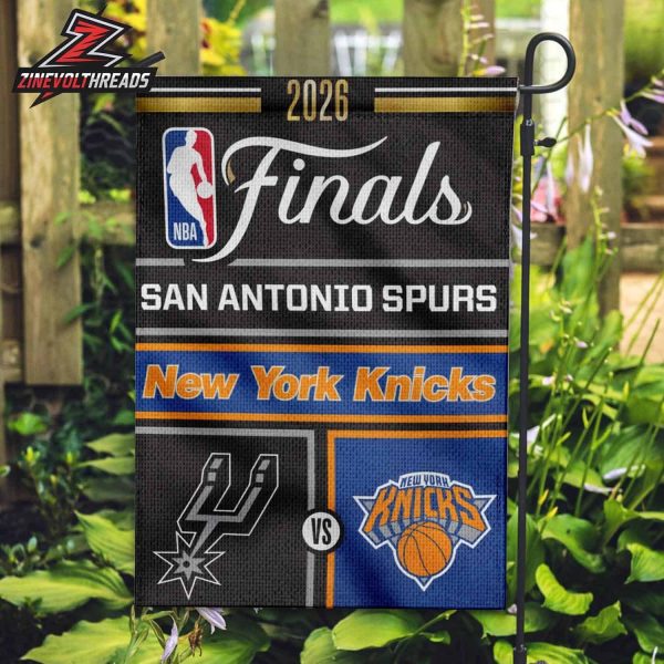 San Antonio Spurs Versus New York Knicks 2026 NBA Finals Matchup Double Sided Garden House Flag