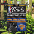 San Antonio Spurs Versus New York Knicks 2026 NBA Finals Matchup Double Sided Garden House Flag