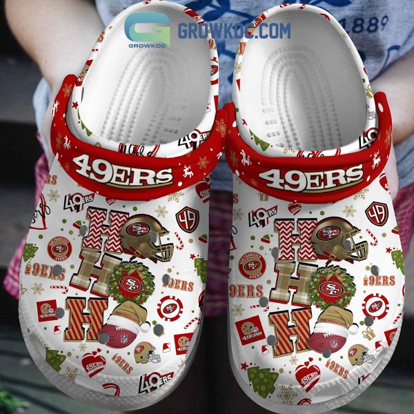 San Francisco 49ers Ho Ho Ho Christmas Clogs Crocs