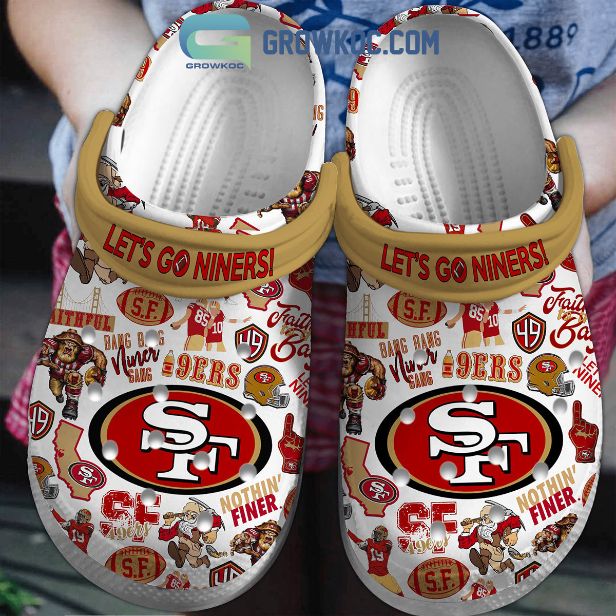 San Francisco 49ers Let's Go Niners Clogs Crocs
