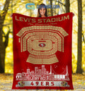 San Francisco 49ers Levi's Stadium Legends Fleece Blanket Quilt