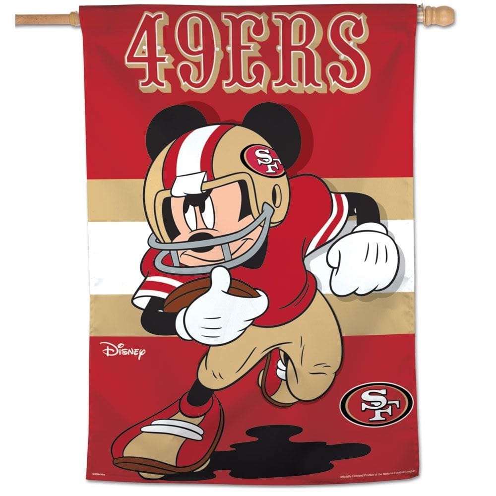 San Francisco 49ers Mickey Mouse Banner Football Flag