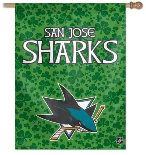 San Jose Sharks Flag St Patricks Clover House Banner