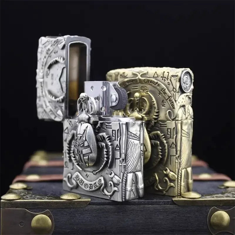 Organ Beetle Heavy Armor Gasoline Lighter, Men's Gift, Smoking Accessories, Collection Hobbies