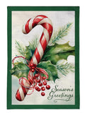 Season Greetings Candy Cane 2 Sided Banner