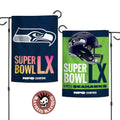 Seattle Seahawks 2025 NFC Champions Double Sided Garden Flag