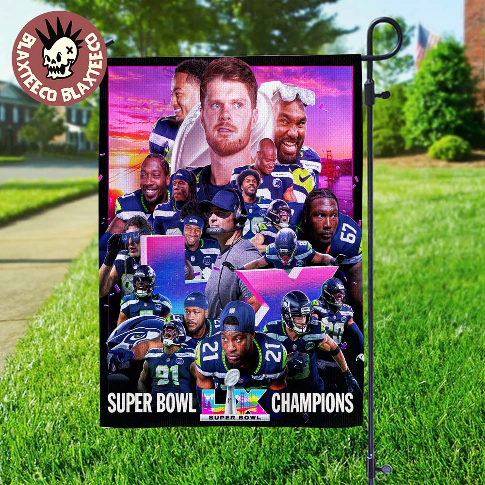 Seattle Seahawks Are Super Bowl LX Champions 2026 Double Sided Garden House Flag