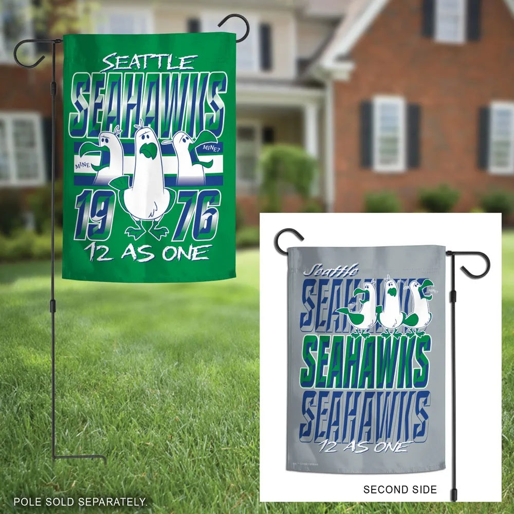 Seattle Seahawks Finding Nemo Seagulls Double-Sided Garden Flag 12.5 x 18 Inches