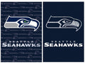 Seattle Seahawks Flag 2 Sided Glitter Logo House Banner