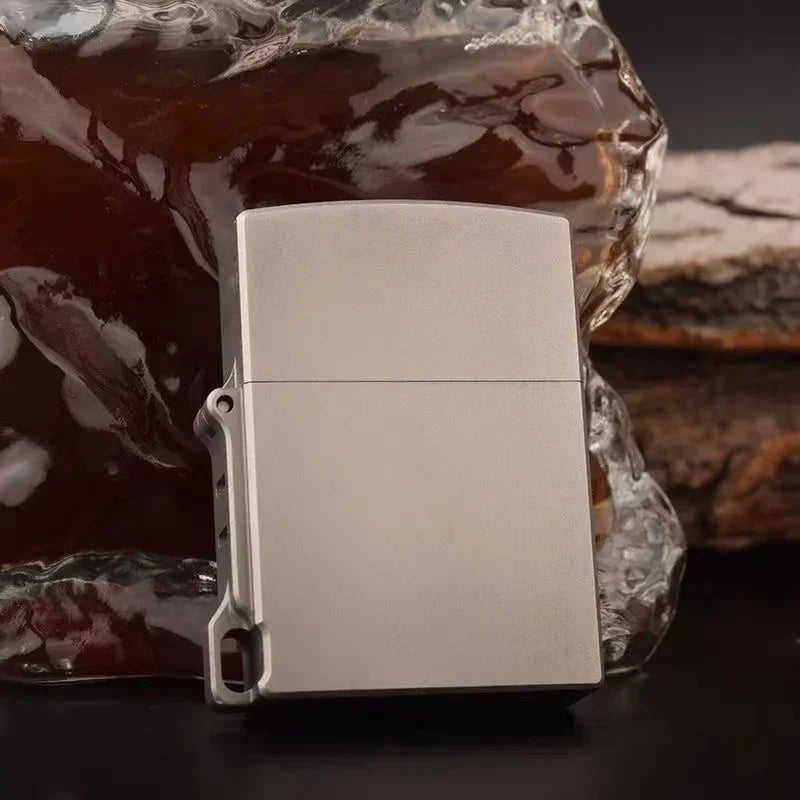 EDC Titanium Alloy Square Box Large Hinge Thick Shell Windproof Gift Hiking Handle Outdoor Camping Portable Tools