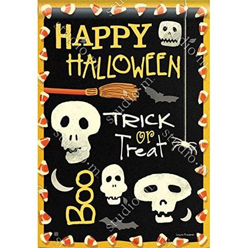 Skeleton Halloween Banner Vertical House Flag