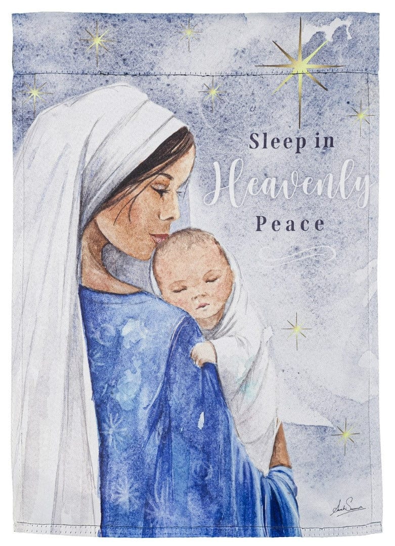 Sleep In Heavenly Peace Christmas Garden Flag 2 Sided