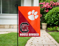 University of South Carolina - Clemson University House Divided Garden Flag