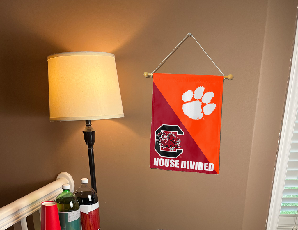University of South Carolina - Clemson University House Divided Garden Flag