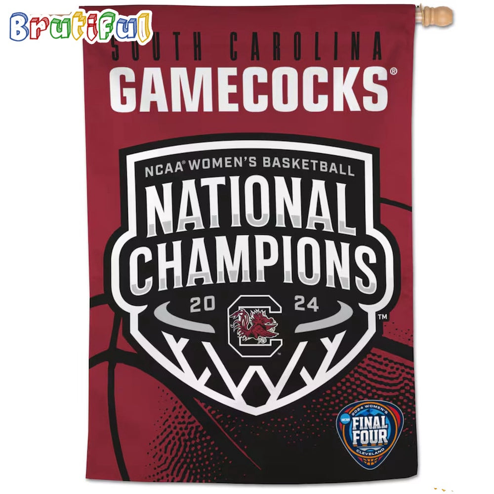 South Carolina Gamecocks 2024 NCAA Women's Basketball National Champions Flag