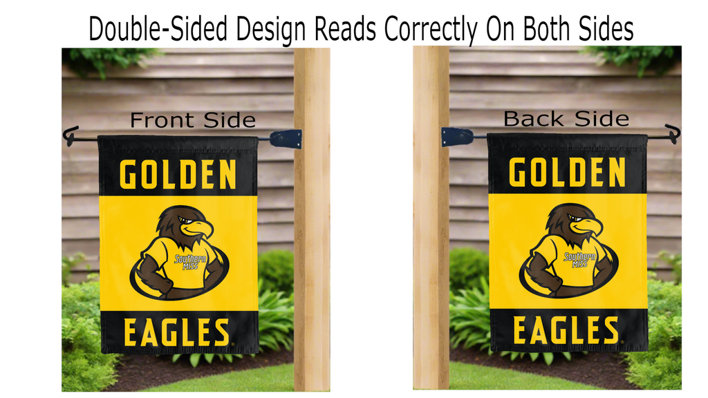 Southern Miss Golden Eagles Double Sided Garden Flag