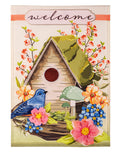 Spring Birdhouse 2 Sided Garden Flag Applique