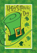 St Patricks Leprechaun Hat Flag 2 Sided House Banner