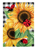 Sunflower Ladybugs 2 Sided Banner