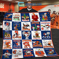 Syracuse Orange Christmas Snoopy Peanuts Fleece Blanket Quilt